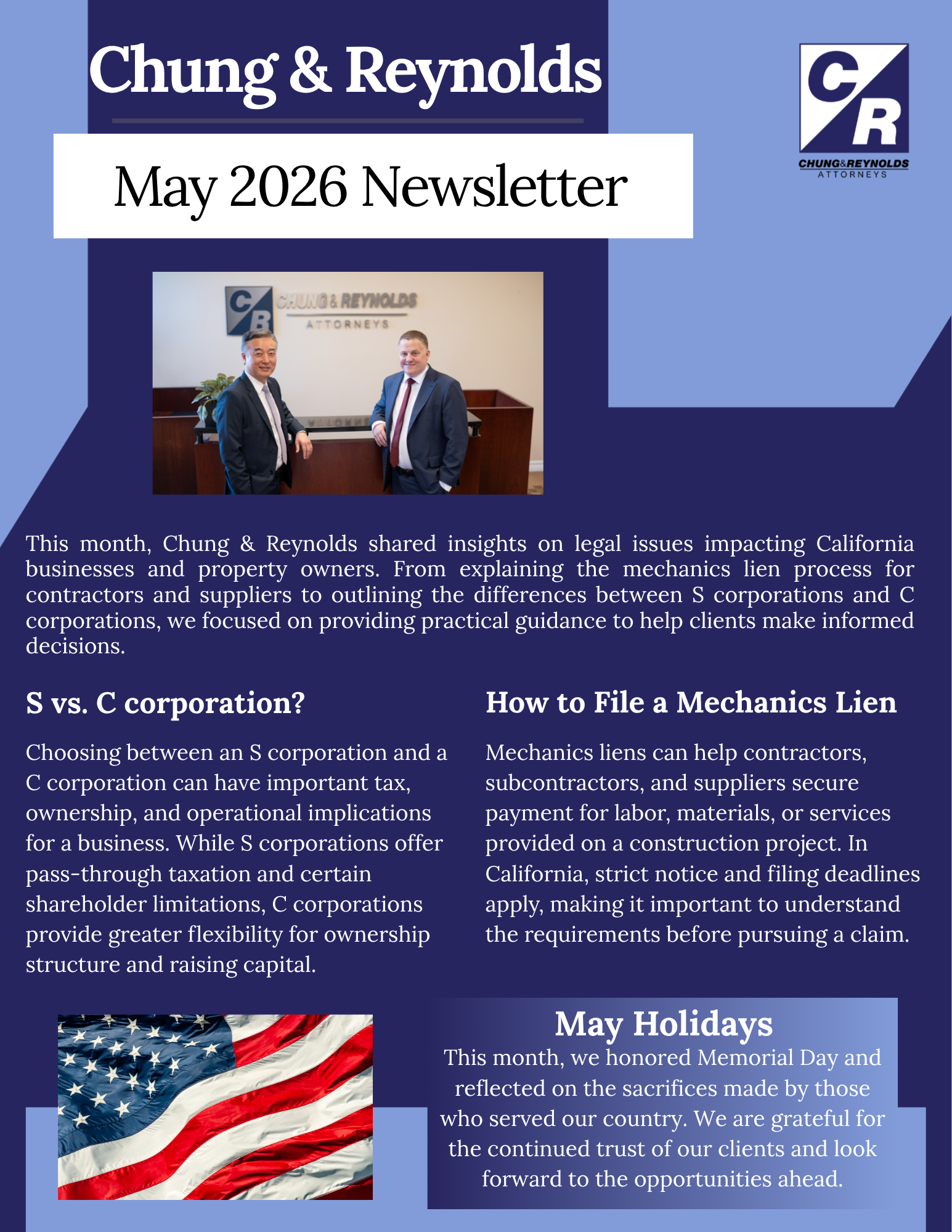 May 2026 Newsletter